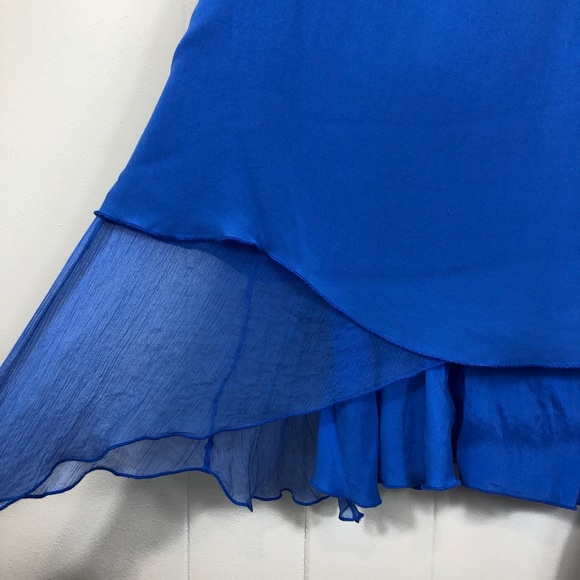 Alice + Olivia Anika Layered Asymmetrical Silk Hem Tank Dress Sz M - Picture 8 of 15